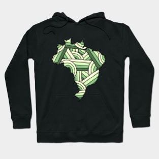 Brazil Map Art Hoodie